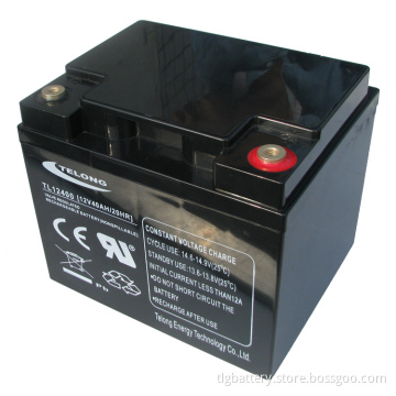 Valve Regulated Lead Acid Battery 12V40ah for Cars, UPS, Solar Power System